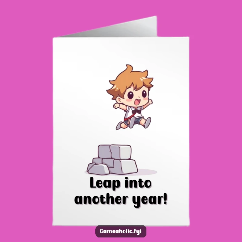 Free Printable Pixel Leap Birthday Card - Funny DIY Downloadable Gift