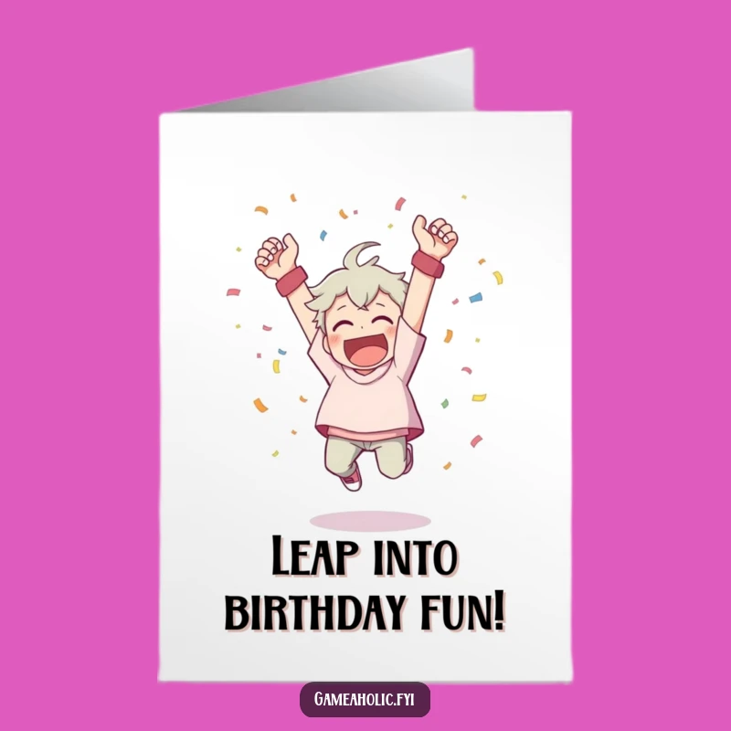 Free Printable Birthday Card: Confetti Victory Cheer Digital Download Gift