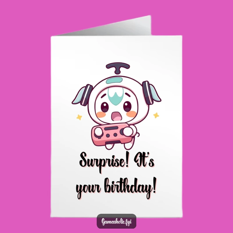 Free Printable Birthday Card: Funny Surprise Gamer Gift, Downloadable Fun