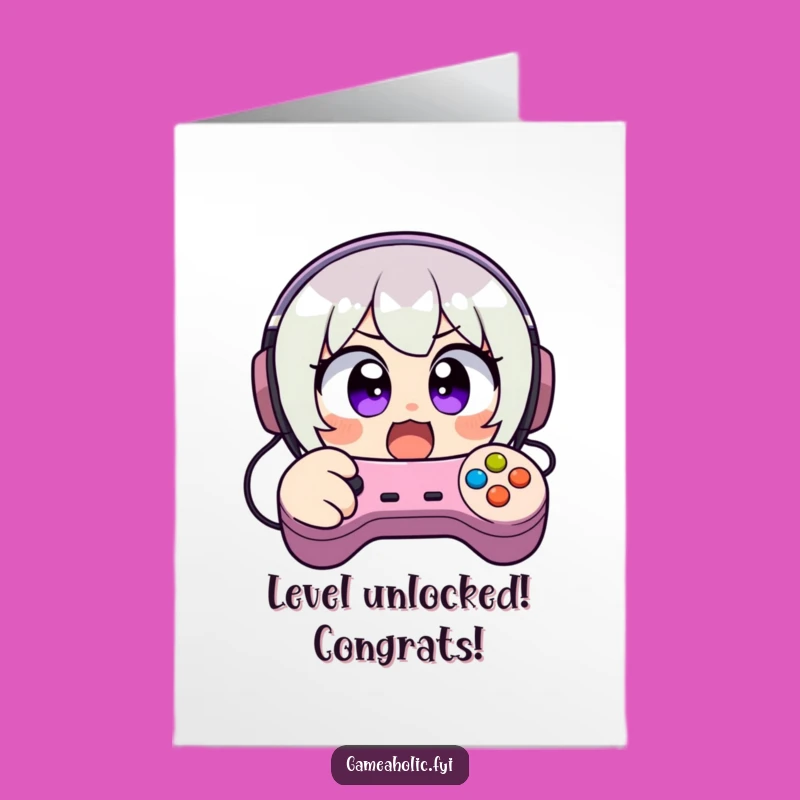 Free Printable Gamer Congrats Card: Victory Loot Mashing Buttons Funny Downloadable