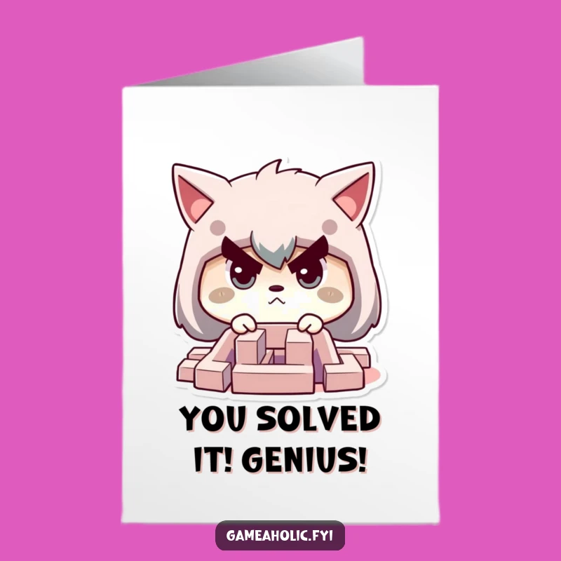 Free Printable Maze Congrats Card: Solved Challenge, Victory, Funny Downloadable Gift