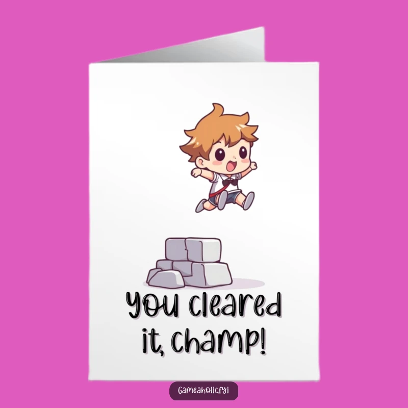 Free Printable Pixel Leap Congrats Card - Funny DIY Downloadable Gift
