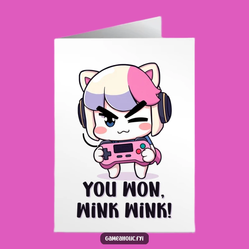 Free Printable Congrats Card: Mischievous Gamer DIY Gift Downloadable