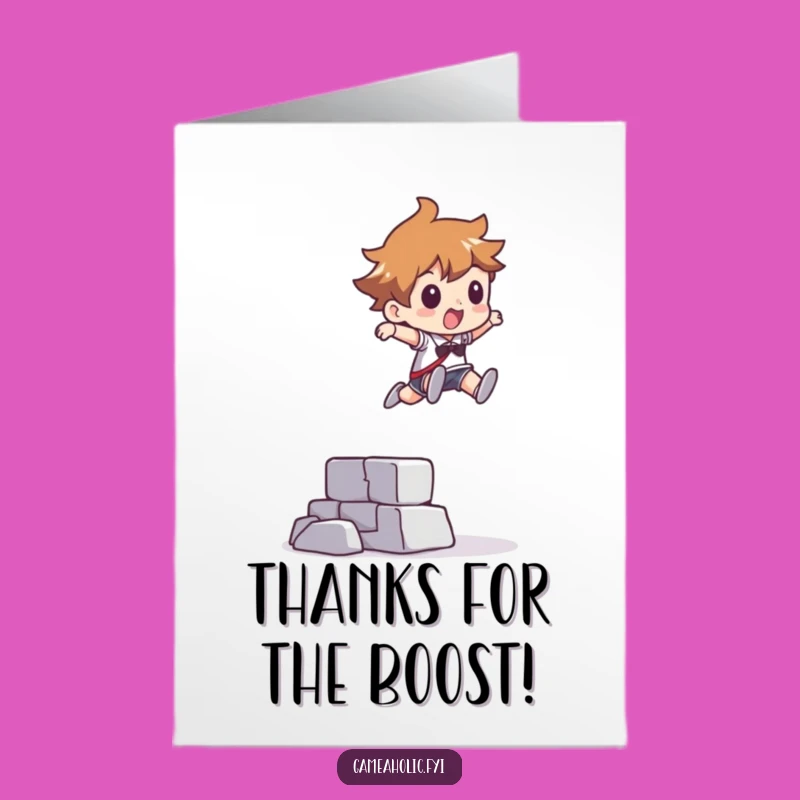 Free Printable Pixel Leap Thank You Card - Funny DIY Downloadable Gift
