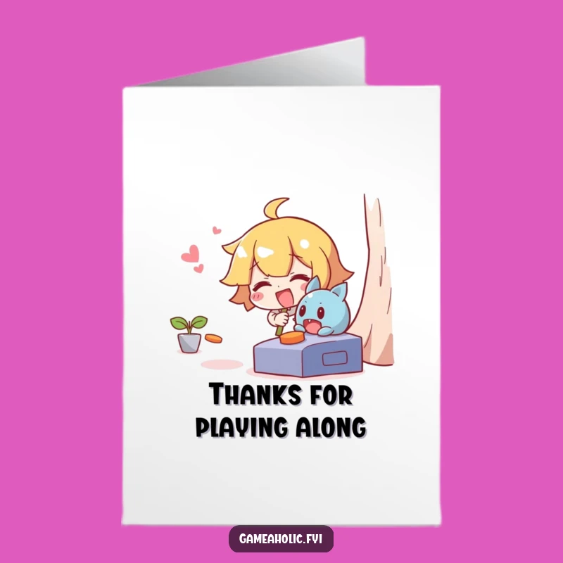 Free Printable Thank You Card: Giggling Character Game Escape Humor