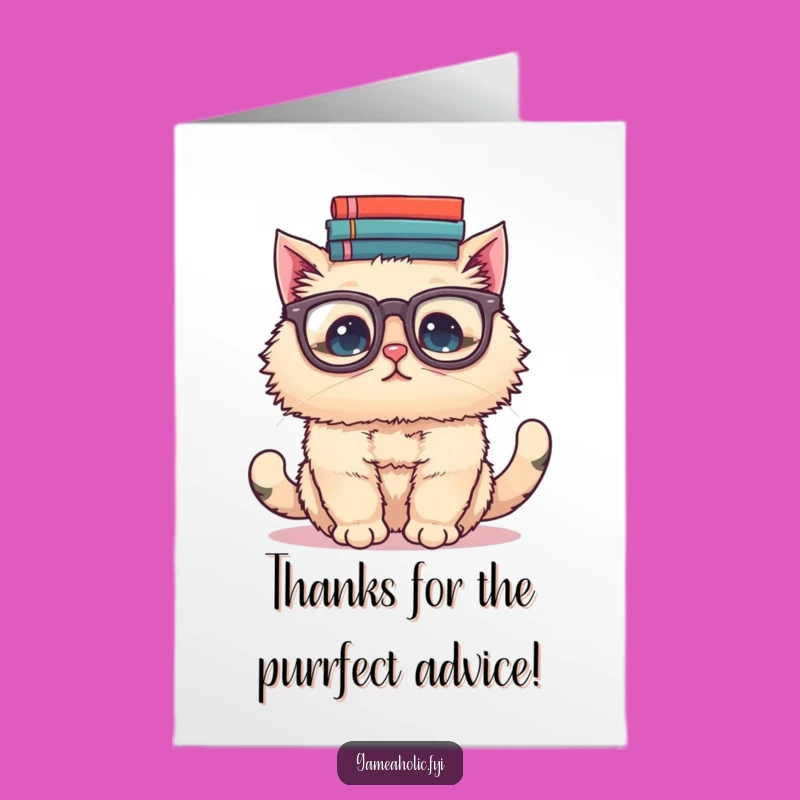 Funny Free Printable Thank You Card: Wise Cat's Gratitude - Downloadable