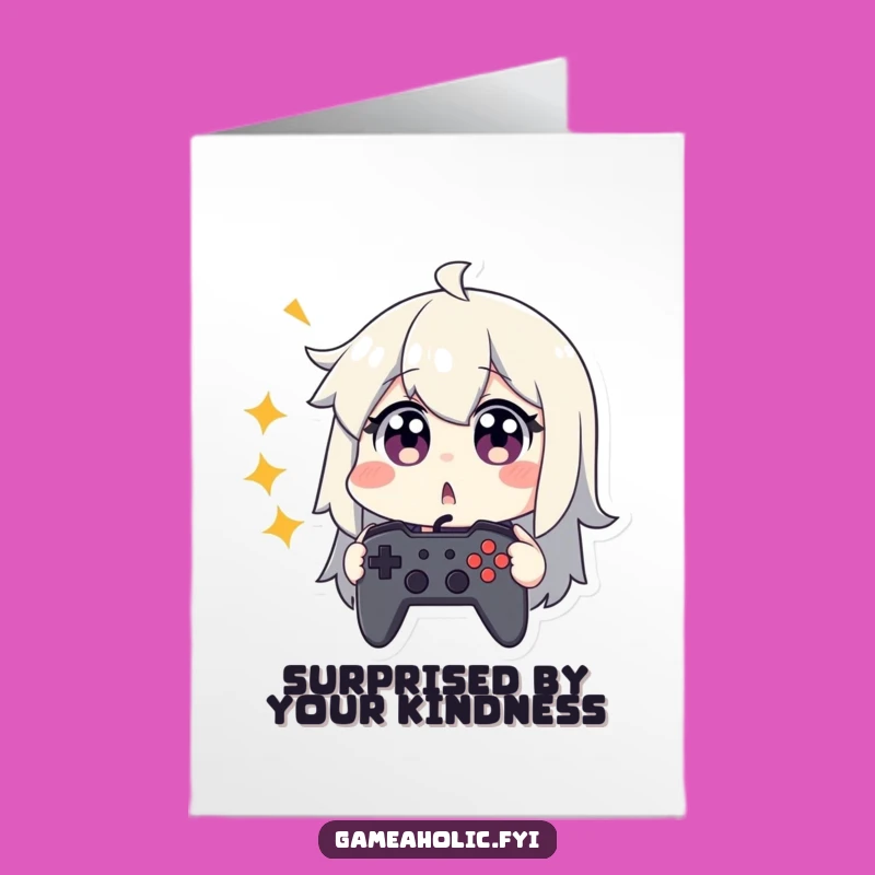 Free Printable Thank You Card: Surprised Gamer Appreciation Digital Gift