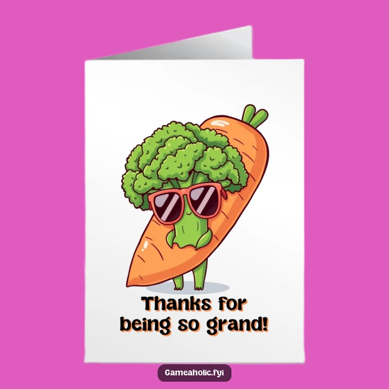 Free Printable Thank You Card: Broccoli's Shy Thanks - Funny Downloadable Gesture!