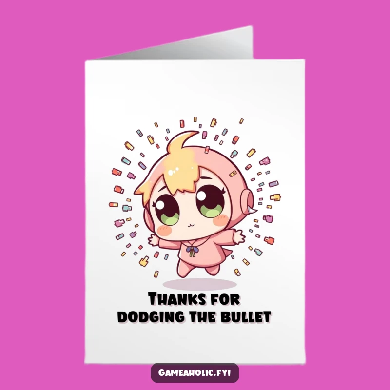 Free Printable Thank You Card: Funny Pixel Dodge, Downloadable Gift!