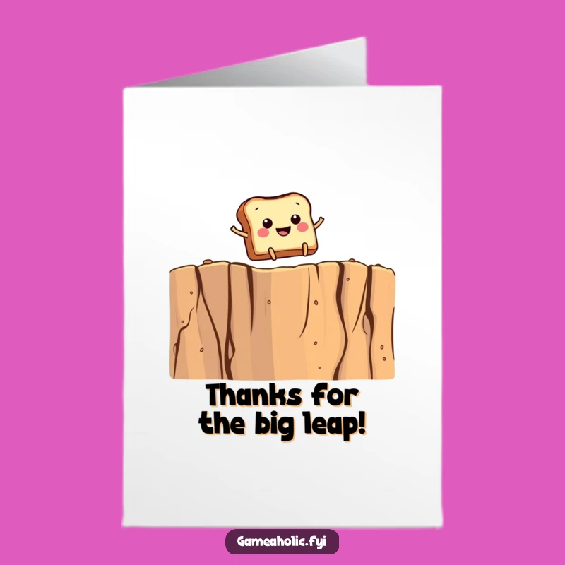 Free Printable Thank You Card: Toast's Grateful Leap - Funny Downloadable Gesture!