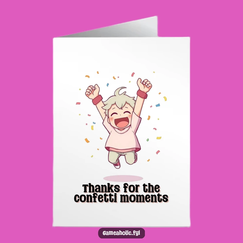 Free Printable Thank You Card: Confetti Cheer Digital Appreciation Gift
