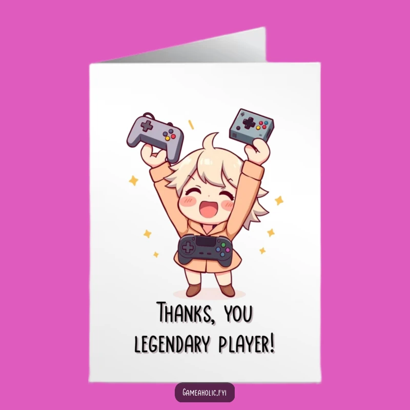 Free Printable Gamer Card: Thanks for the Game, Downloadable DIY Gift