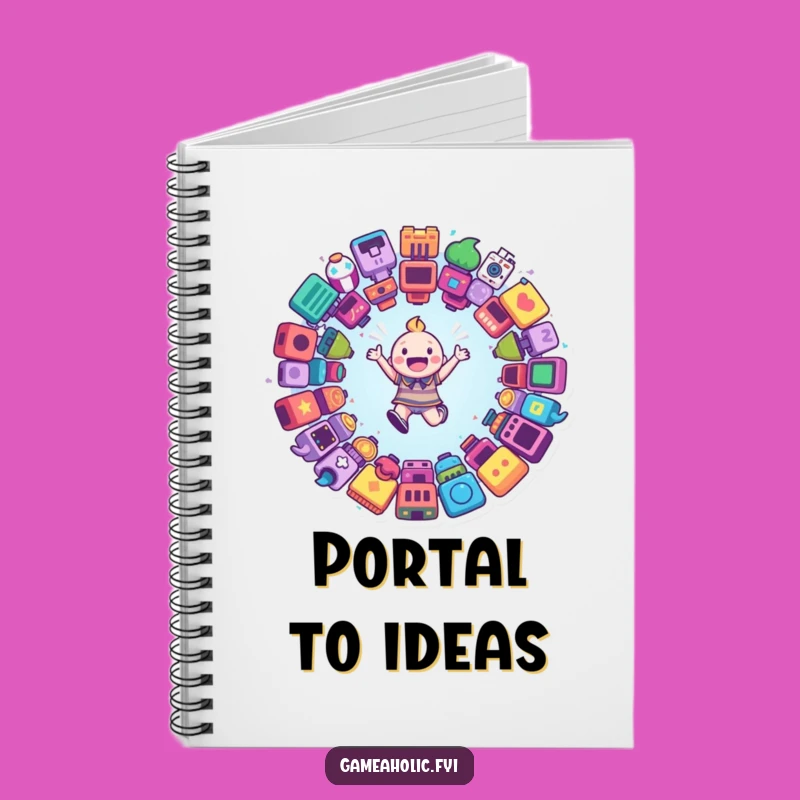 Funny Game Portal Notebook: Happy Character Journal Gift
