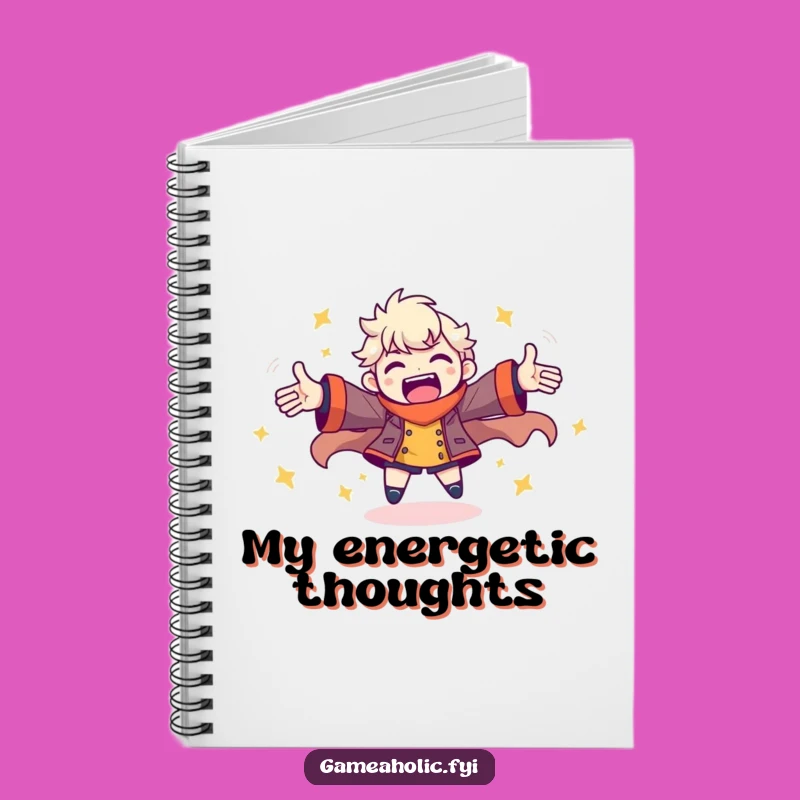 Funny Gamer Energy Notebook: Spinning Pose for Playful Ideas