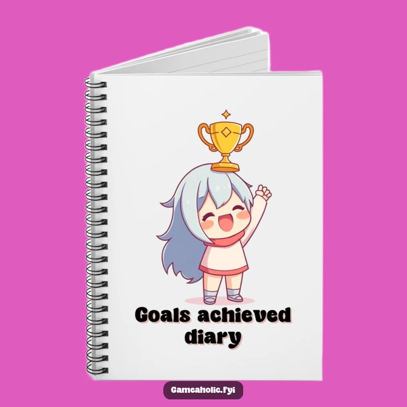 Funny Winner Notebook: Joyful Character with Tiny Trophy, For All Your Achievements