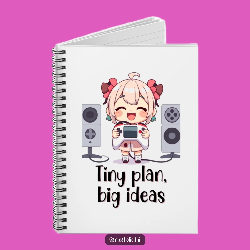 Funny Tiny Controller Notebook - Jot Down Ideas Oversized Joy Style