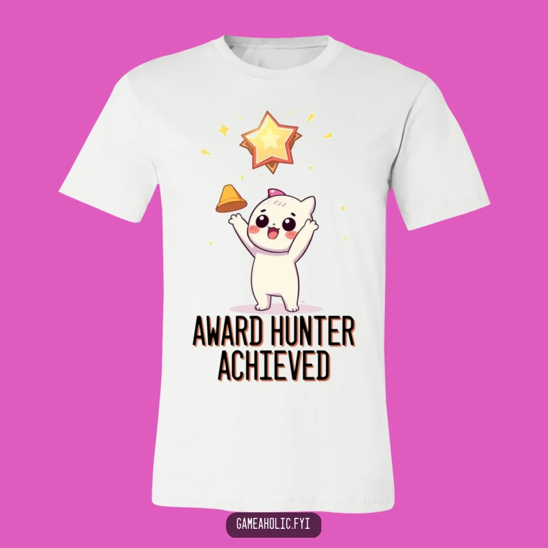 Funny Achiever Tee: Virtual Award Reaching Shirt for Ambitious Souls
