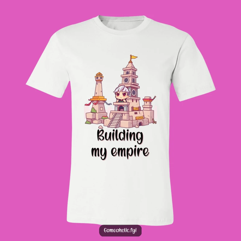 Funny Gamer T-Shirt: Intense Concentration Building Tower - Hilarious Gaming Gift Tee