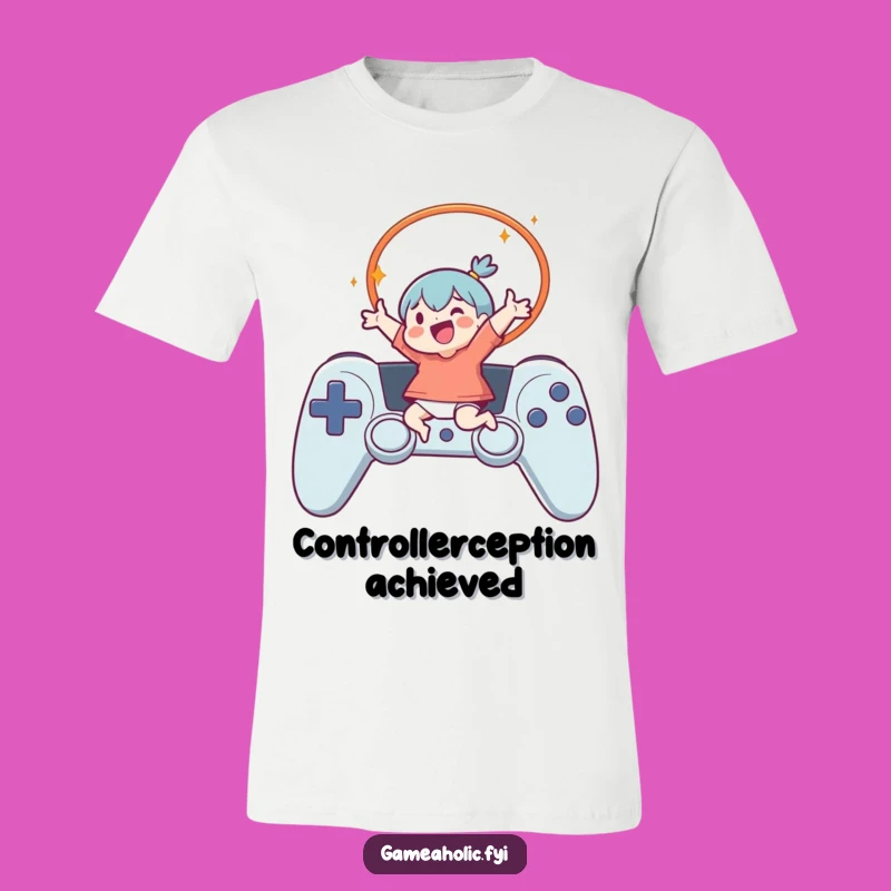 Funny Gamer Leap T-Shirt - Hilarious Controller Hoop Jumping Gift