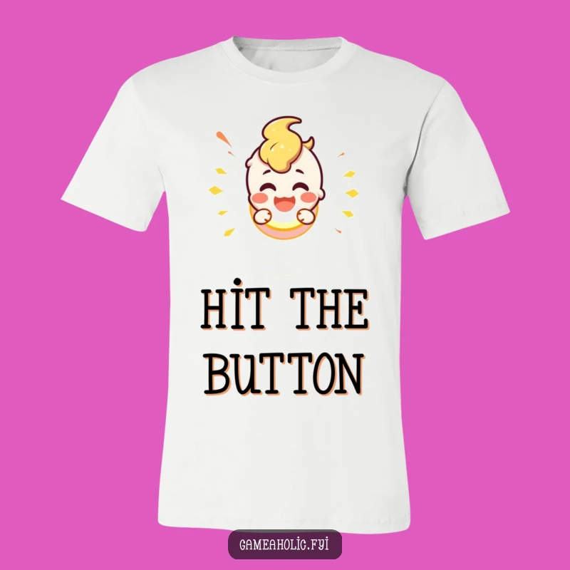 Funny Button Smash T-Shirt: Wear Your Enthusiasm Proudly