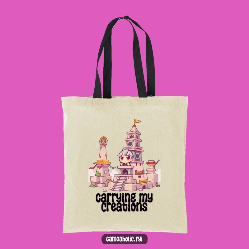 Funny Gamer Tote Bag: Intense Concentration Building - Carry Your Game Gear in Style