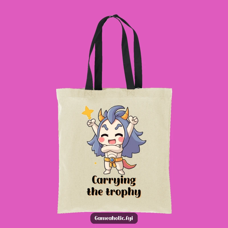 Funny Winner Tote: Triumphant Character Pose Bag for Daily Victories