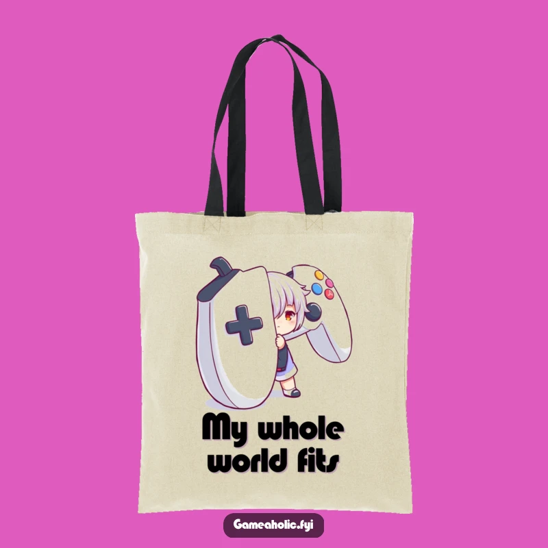 Funny Gamer Tote Bag: Hiding Controller for Carrying Your Game Life