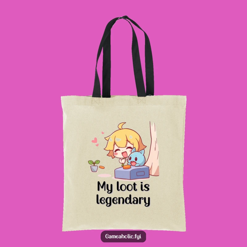 Funny Tote Bag: Giggling Character vs. Game Escapee, Practical Funny Gift